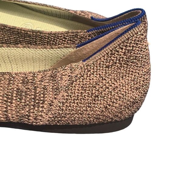 Rothy's The Point Star Dust Metallic Ballet Flat Women’s US 12 EU 43 Silver - Picture 8 of 9